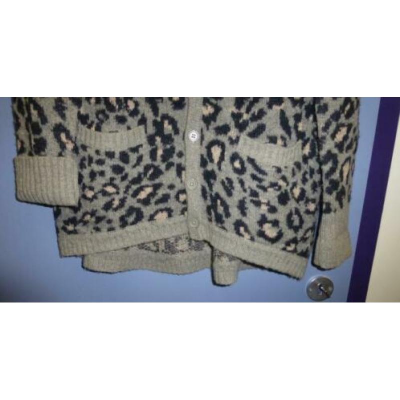 Soaked in luxury vest grijs roze zwart luipaard S-M nr 32304