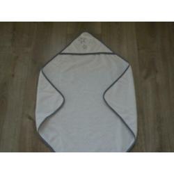 Witte Badstof Baby Omslagdoek/Badcape