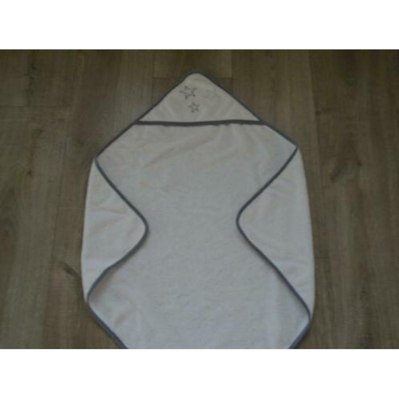 Witte Badstof Baby Omslagdoek/Badcape