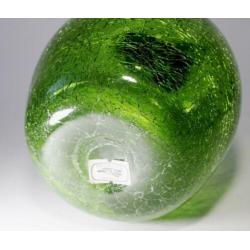 Schitterende Vintage Handgeblazen Groene Glas Appel