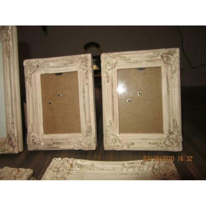 5 brocante Houten Fotolijsten