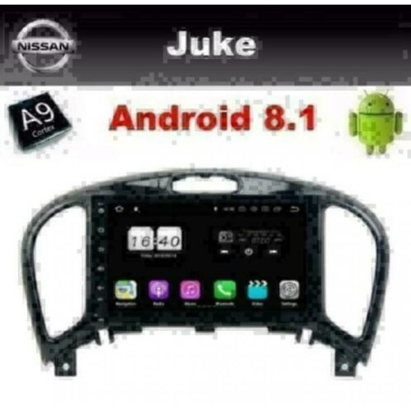 Nissan Juke radio navigatie android 8.1 dab+ wifi carkit