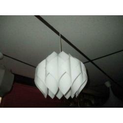 vintage jaren 70 space age design hanglamp wit retro 30 cm