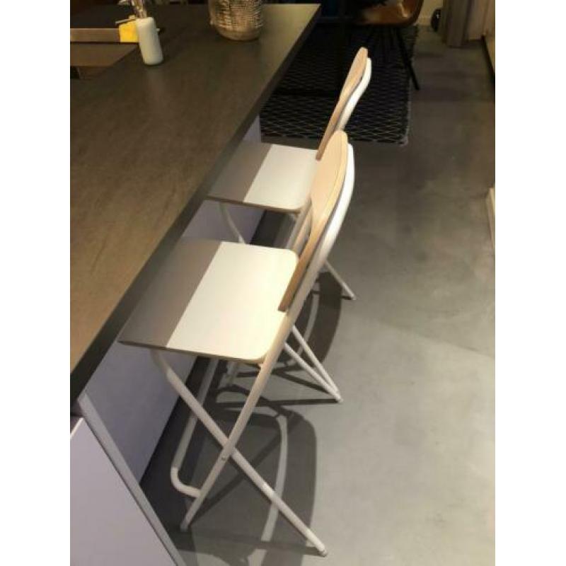 2 keer Barkruk Franklin wit 63 cm hoog