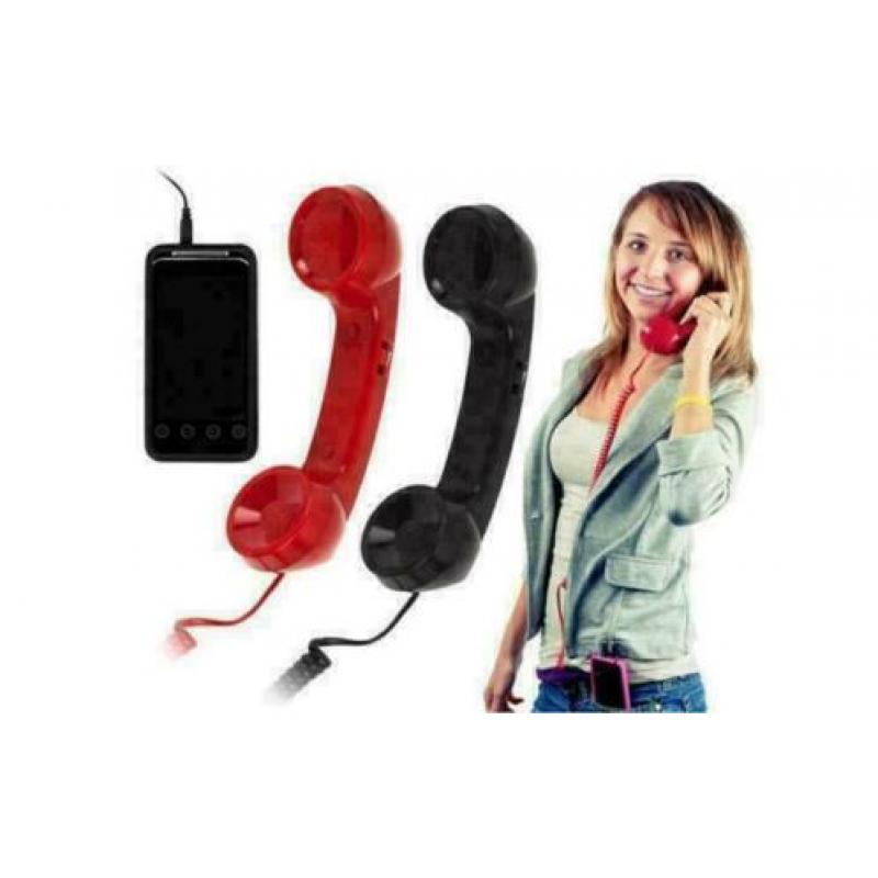 Telefoonhoorn voor SmartPhone (Retro!) in 9 kleuren.