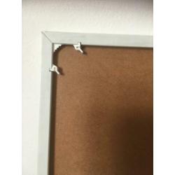 Lijst met witte rand, mat glas, 50,5 x 60,5 cm