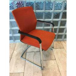 Wilkhahn ON Chair Vergaderstoelen, ORANJE, Netweave Stoel