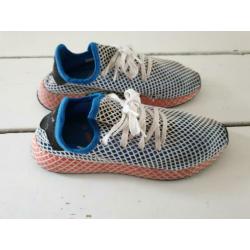 Adidas heren sneakers Deerupt mt 43 1/3 wit blauw oranje
