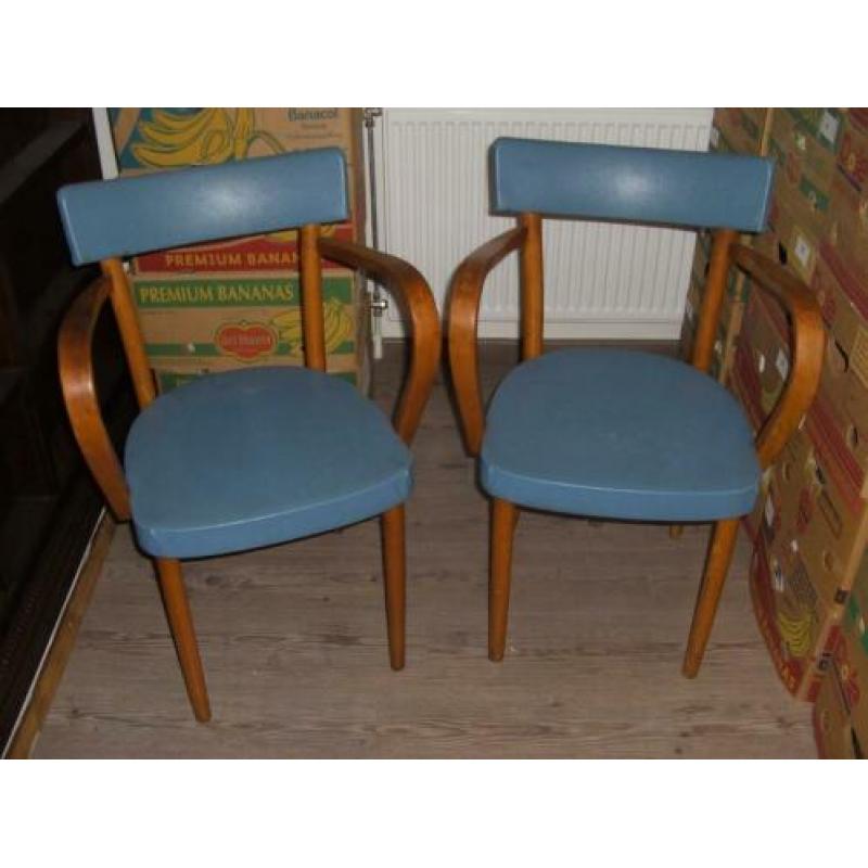 2 vintage armleun stoelen / lerarenstoel van ERCO