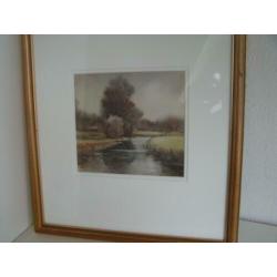 In mooie lijst, prachtige aquarel.