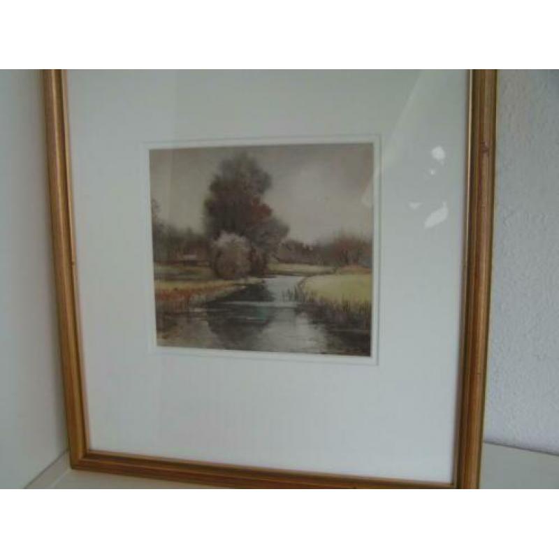 In mooie lijst, prachtige aquarel.
