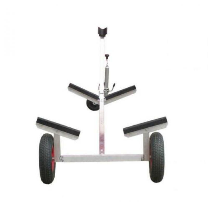 Aluminium Strandtrailer, nu volledig demontabel.