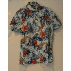 Zara man bloemen overhemd slim fit maat M