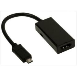 MHL adapter; MHL male - HDMI output + Micro USB B