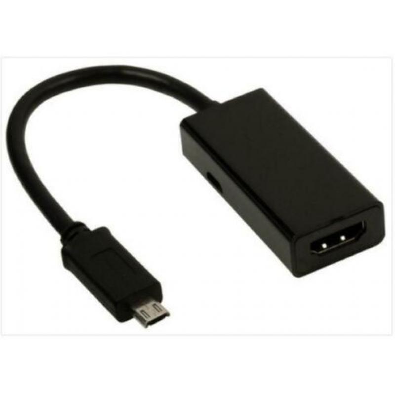 MHL adapter; MHL male - HDMI output + Micro USB B