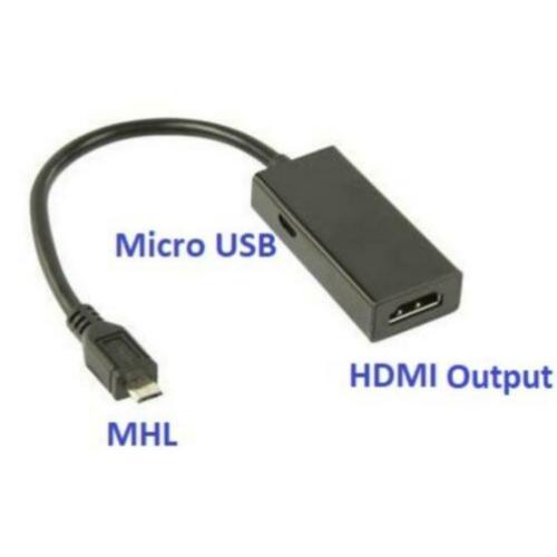 MHL adapter; MHL male - HDMI output + Micro USB B