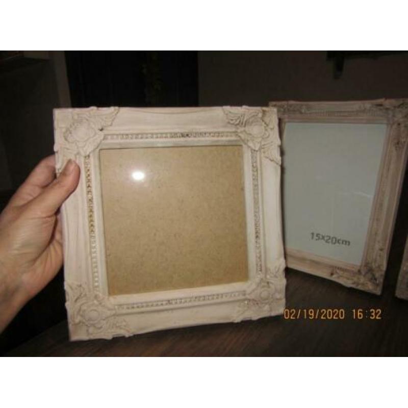 5 brocante Houten Fotolijsten