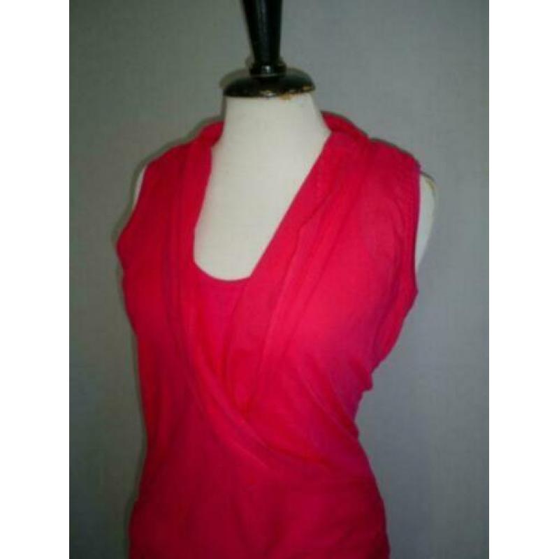 NIEUW !!! tricot LA LIGNA top met voile overslag mt. 38