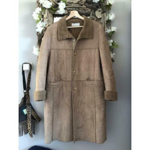 zgan lammycoat teddy jas ?? camel M vintage stijl Ibiza