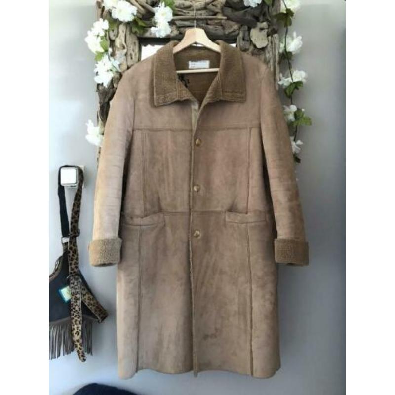 zgan lammycoat teddy jas ?? camel M vintage stijl Ibiza