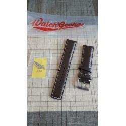 22mm horlogeband mid bruin leder Geckota Watchgecko leer