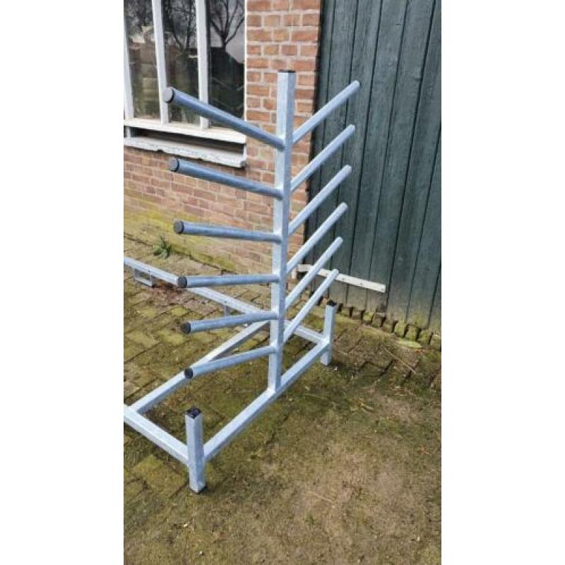 Mobiel gegalvaniseerd opberg rek springbalken