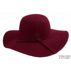 Dameshoed Floppy hoed Hawkins bordeaux vilt 57 nieuw