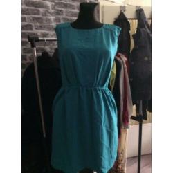 Mango jurk turquoise S met riem