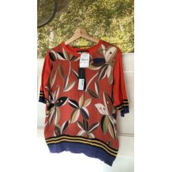 Rood shirtje met kaartjes Expresso maat L