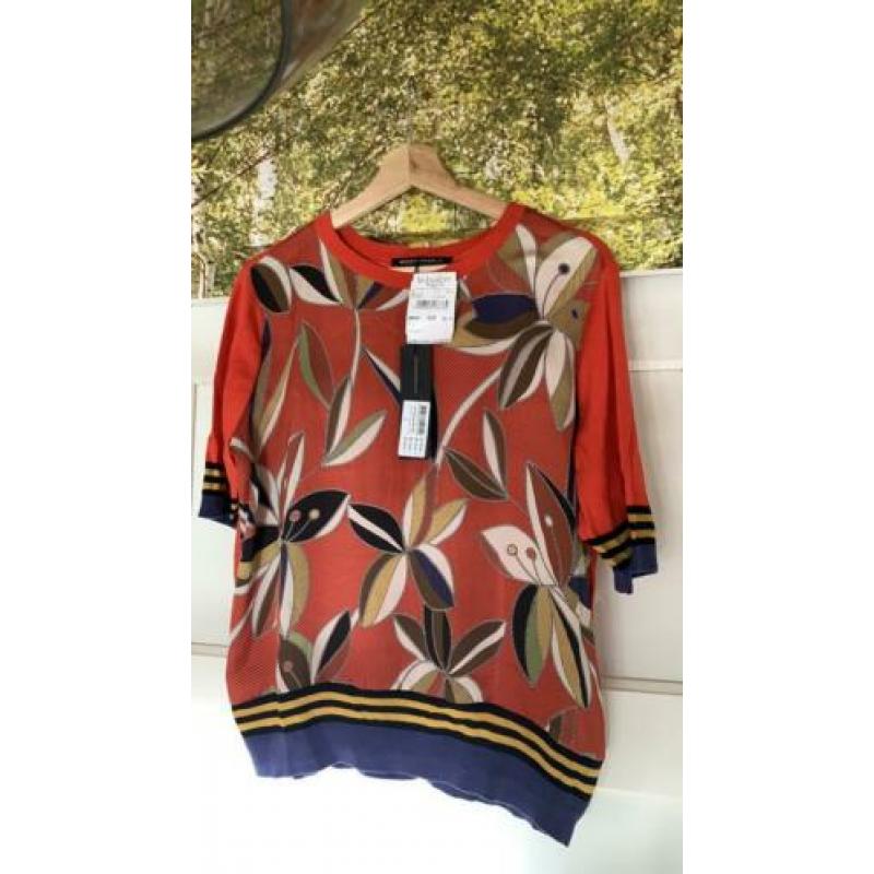 Rood shirtje met kaartjes Expresso maat L