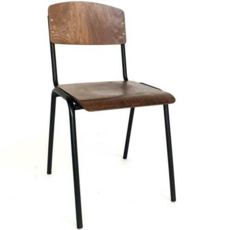 VINTAGE RESTAURANT STOELEN SCHOOLSTOELEN, stoel smokey 737