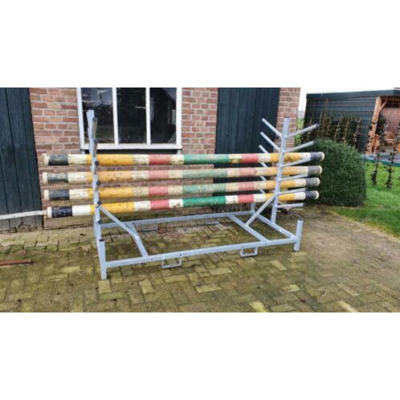 Mobiel gegalvaniseerd opberg rek springbalken