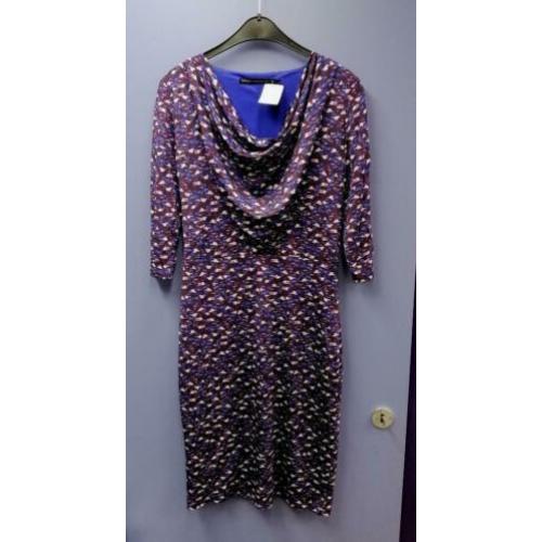 Steps soepele jurk in aubergine paars/ blauw mt S nr 31925