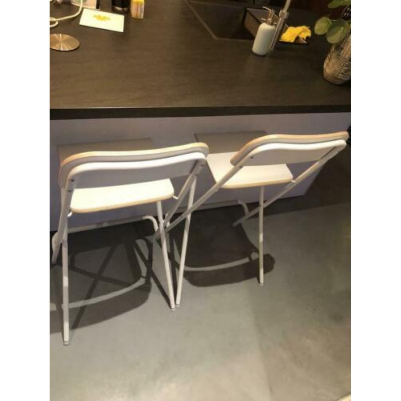 2 keer Barkruk Franklin wit 63 cm hoog