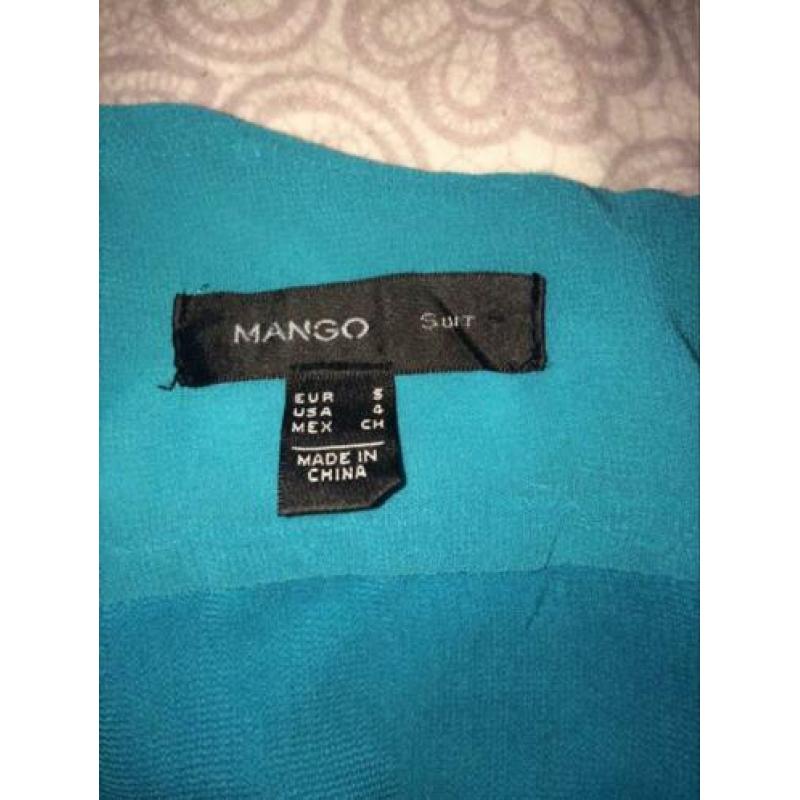 Mango jurk turquoise S met riem