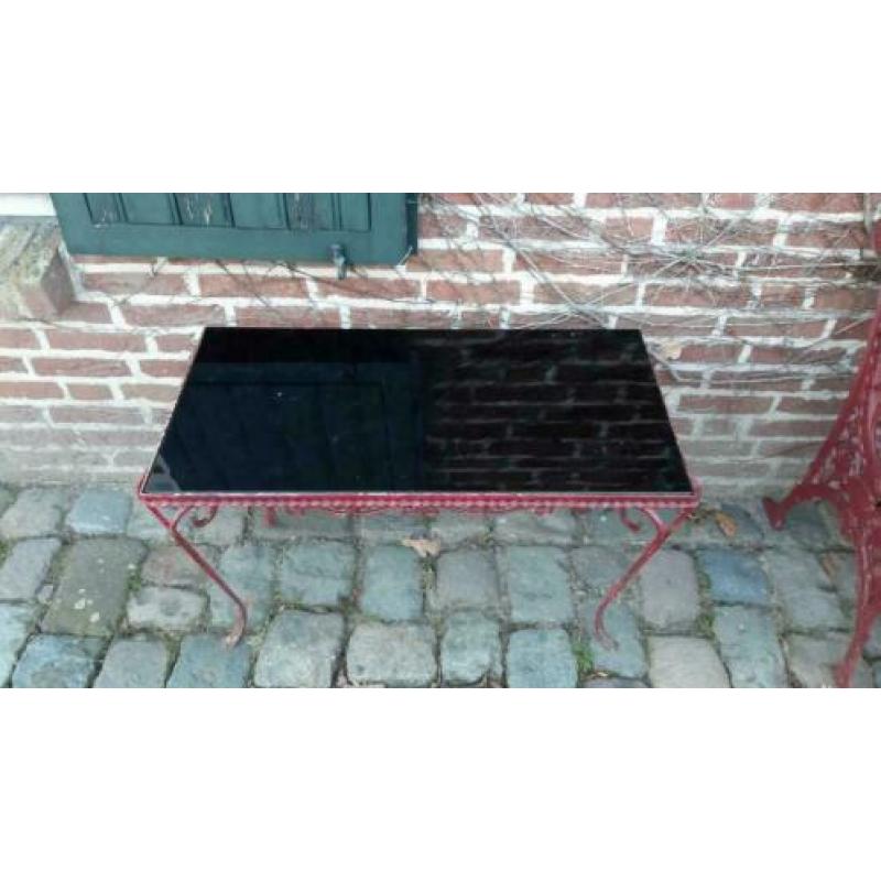 vintage ijzeren salontafel / tuintafel