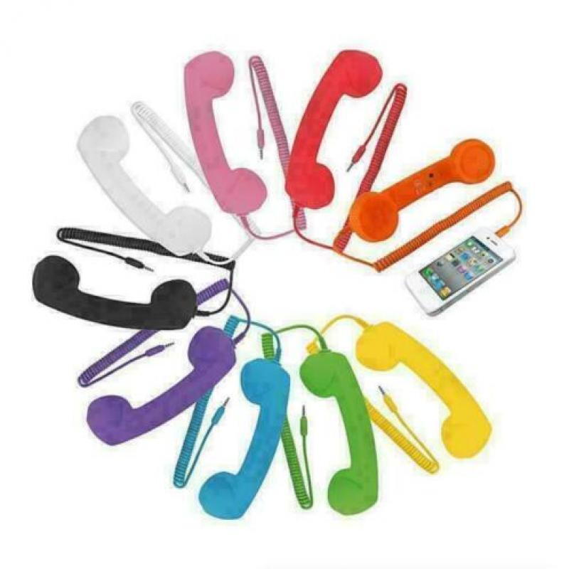 Telefoonhoorn voor SmartPhone (Retro!) in 9 kleuren.