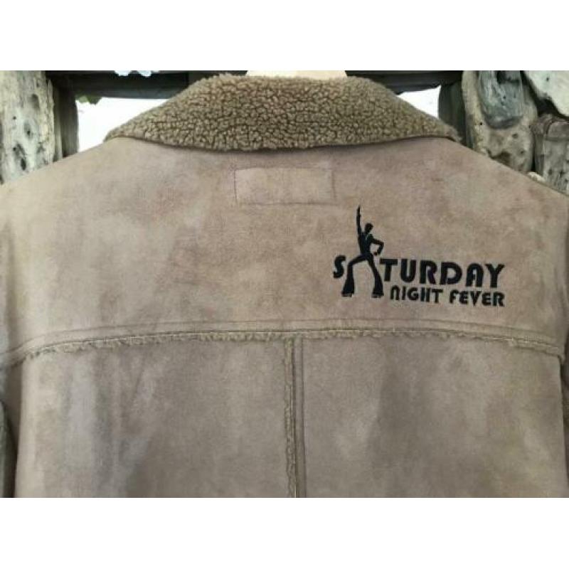 zgan lammycoat teddy jas ?? camel M vintage stijl Ibiza
