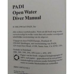 PADI - Open Water Diver Manual (Dutch Edition) incl. RDP