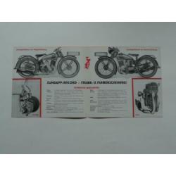 Zündapp Folder uit 1932 met Record 200 ccm./6-PS (4-zijdig)