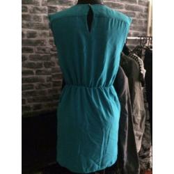 Mango jurk turquoise S met riem