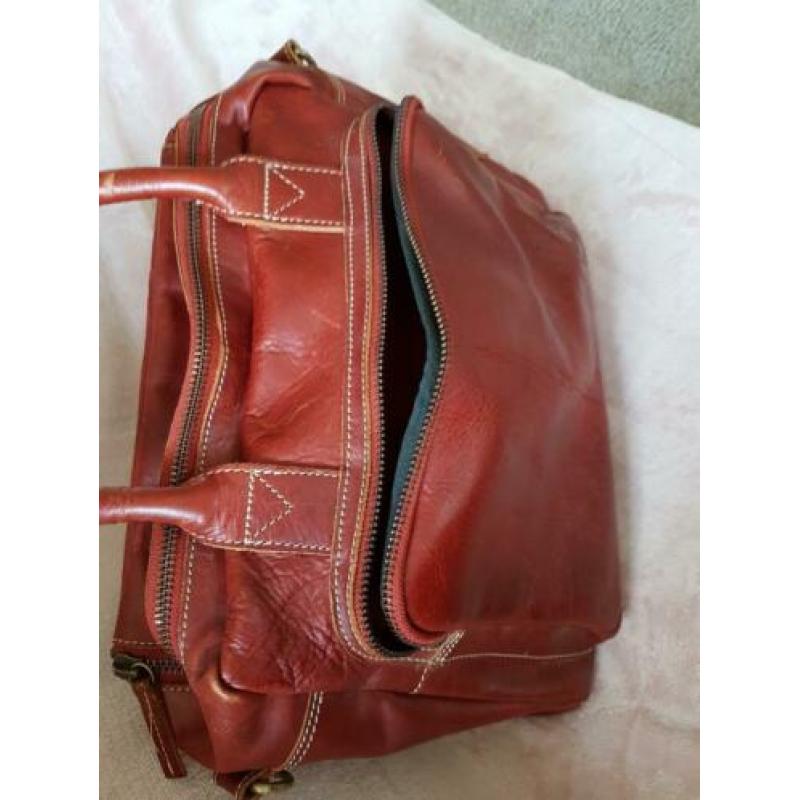 MicMac leren tas, donker rood