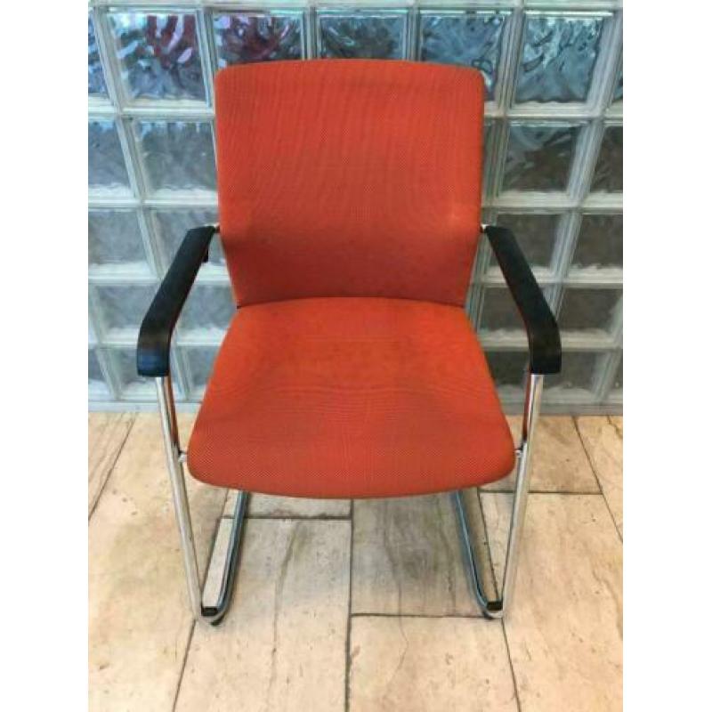 Wilkhahn ON Chair Vergaderstoelen, ORANJE, Netweave Stoel