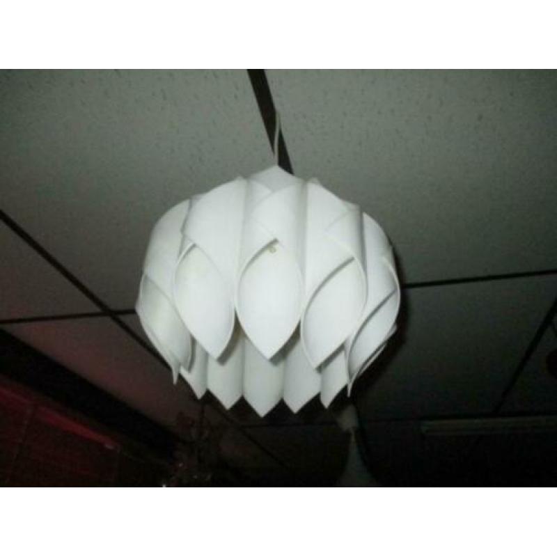 vintage jaren 70 space age design hanglamp wit retro 30 cm