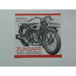 Zündapp Folder uit 1932 met Record 200 ccm./6-PS (4-zijdig)