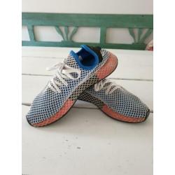 Adidas heren sneakers Deerupt mt 43 1/3 wit blauw oranje
