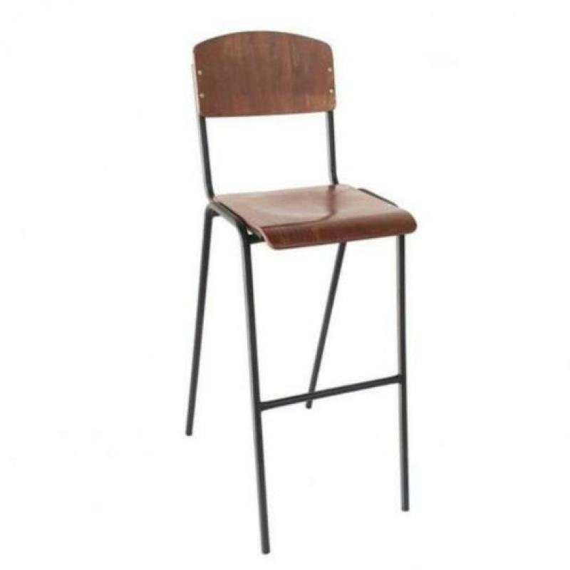 VINTAGE RESTAURANT STOELEN SCHOOLSTOELEN, stoel smokey 737