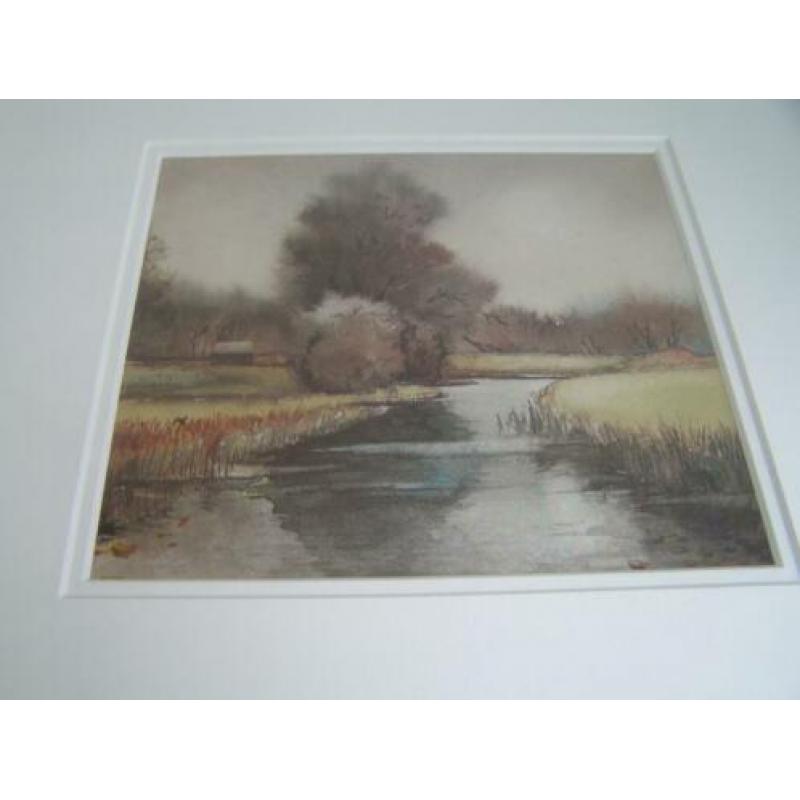 In mooie lijst, prachtige aquarel.