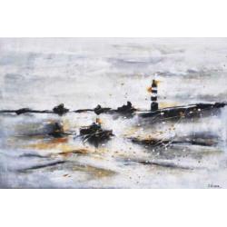 " Storm" Acrylschilderij van Suzanne Visser