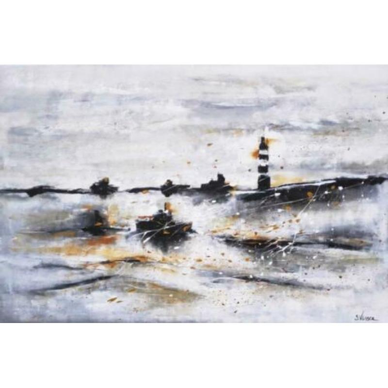 " Storm" Acrylschilderij van Suzanne Visser